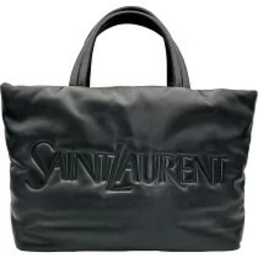 Saint Laurent wide tote bag black nappa leather